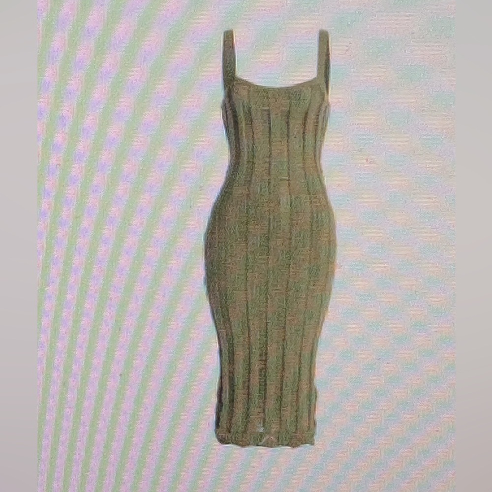 JLUXLABEL Moss Fine Knit MIDI Dress